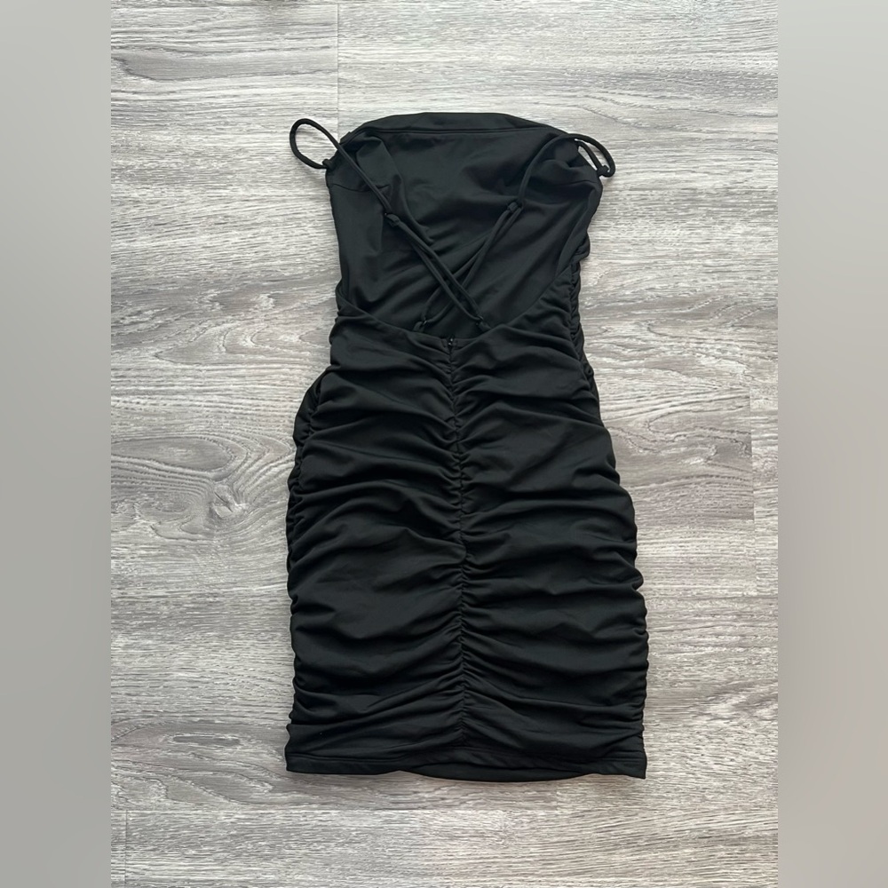Princess Polly Black Ruched Mini Dress - Picture 5 of 11